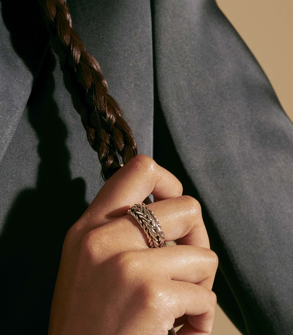 Kami Chain Band Ring, Sterling Silver - Imagen 2