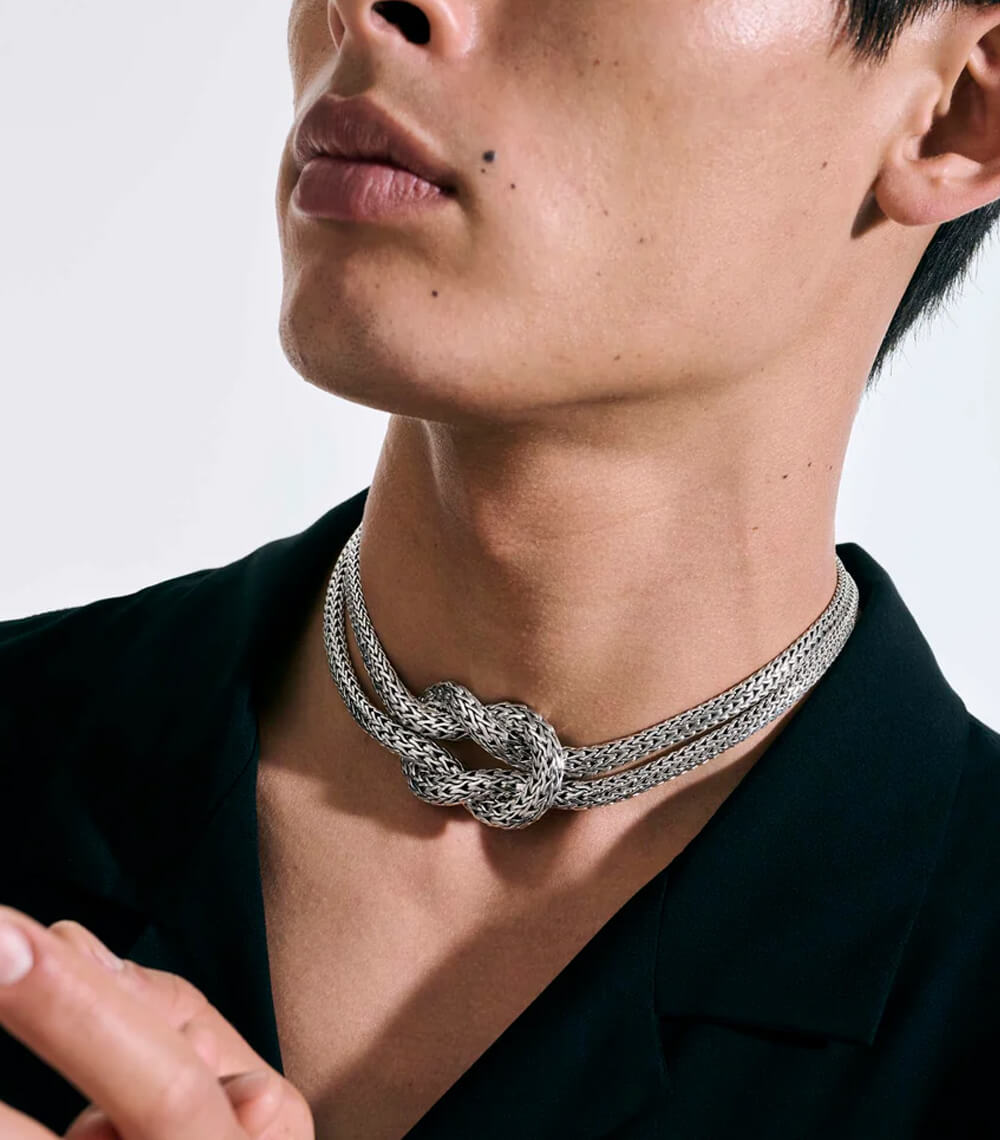 Rata Chain Ring, Silver, Gold, Wide - Imagen 6