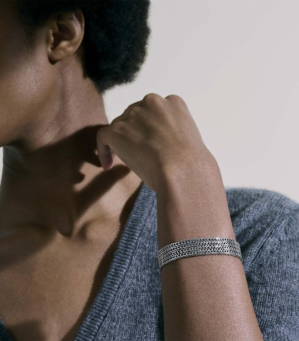 Rata Chain Bracelet, Silver, Gold - Imagen 2